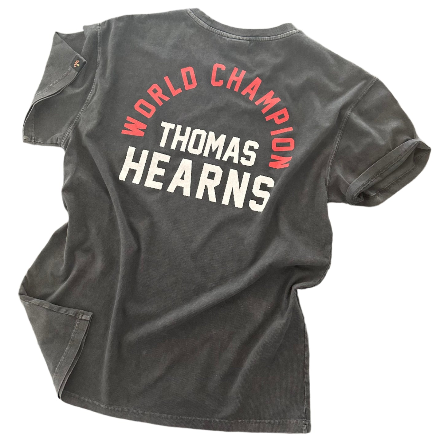 KRONK Thomas Hearns World Champion Vintage wash Loose fit T Shirt Black