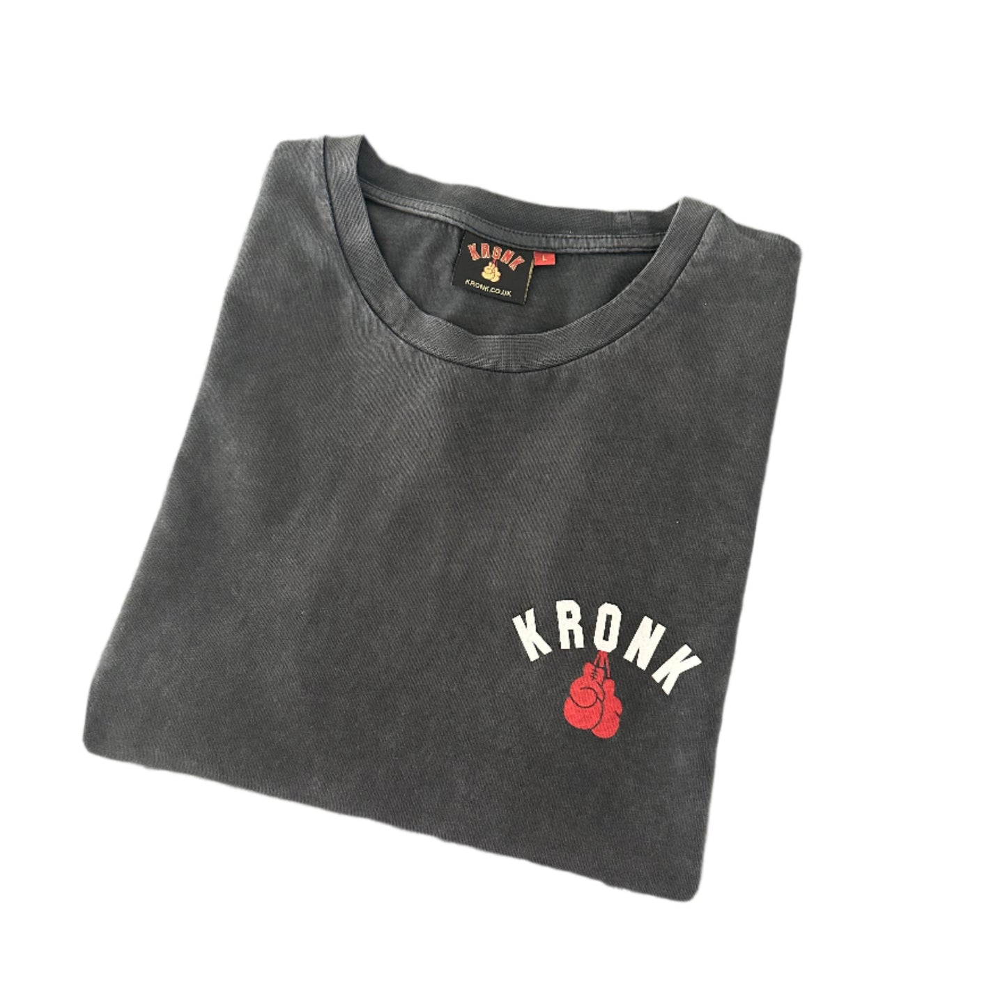 KRONK Thomas Hearns World Champion Vintage wash Loose fit T Shirt Black