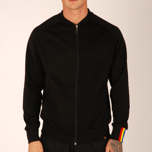 KRONK Iconic Detroit Zip Track Top Black