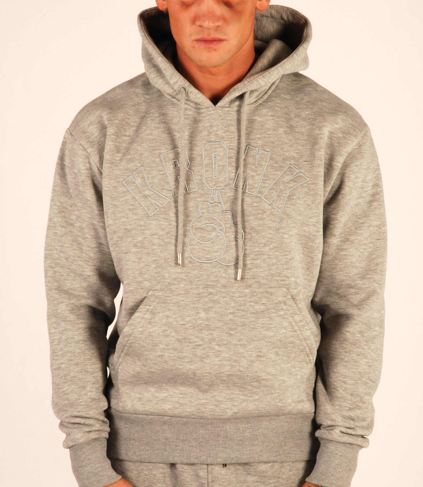 KRONK Gloves Stealth Hoodie Regular Fit Sports Grey