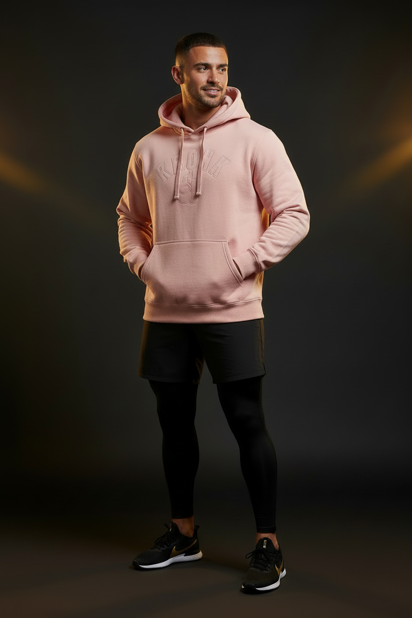 KRONK Gloves Applique Hoodie Loose Fit Pink