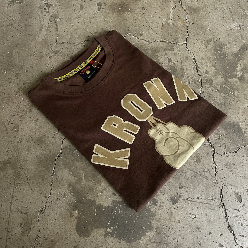 KRONK Gloves Regular Fit T Shirt Brown