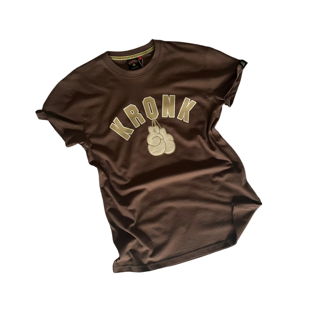 KRONK Gloves Regular Fit T Shirt Brown