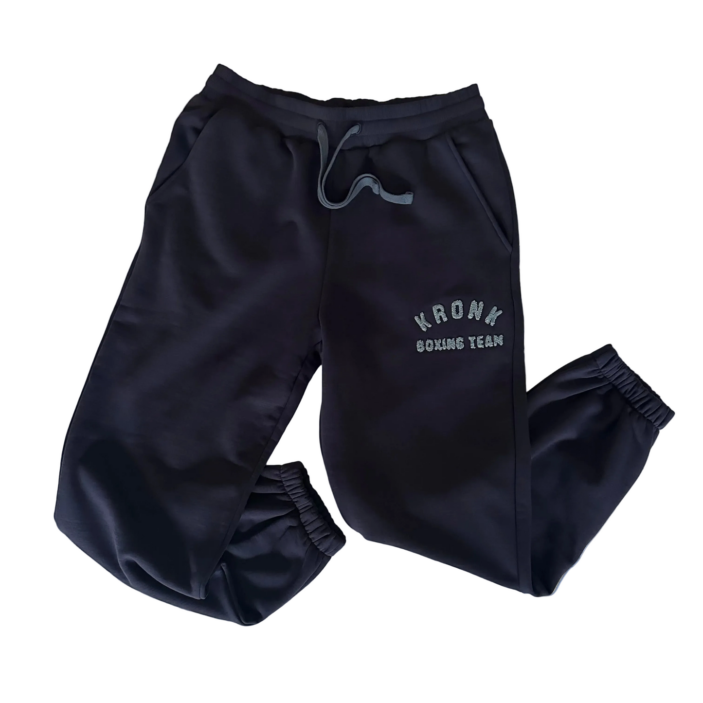 KRONK Boxing Team Towelling Applique Joggers Loose Fit Navy/Sky