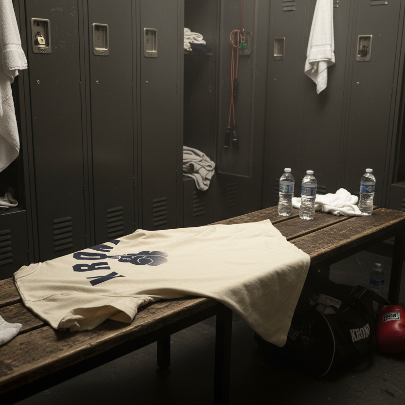 KRONK Faded G Loose Fit Vintage Wash T Shirt Cream