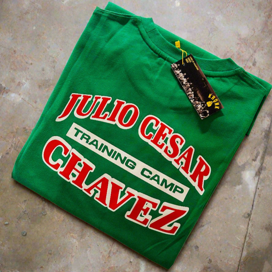 KRONK Julio Cesar Chavez Training Camp Regular Fit T Shirt Mexican Green