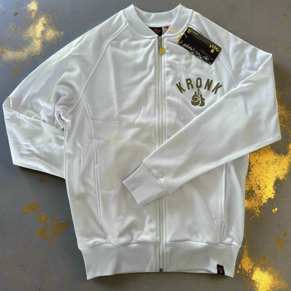 KRONK Olympic Full Zip Track Top White