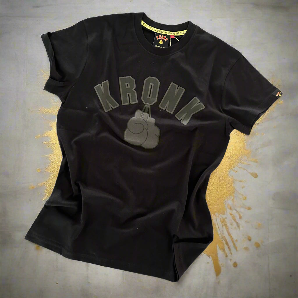 KRONK Gloves Regular Fit T Shirt Black Stealth