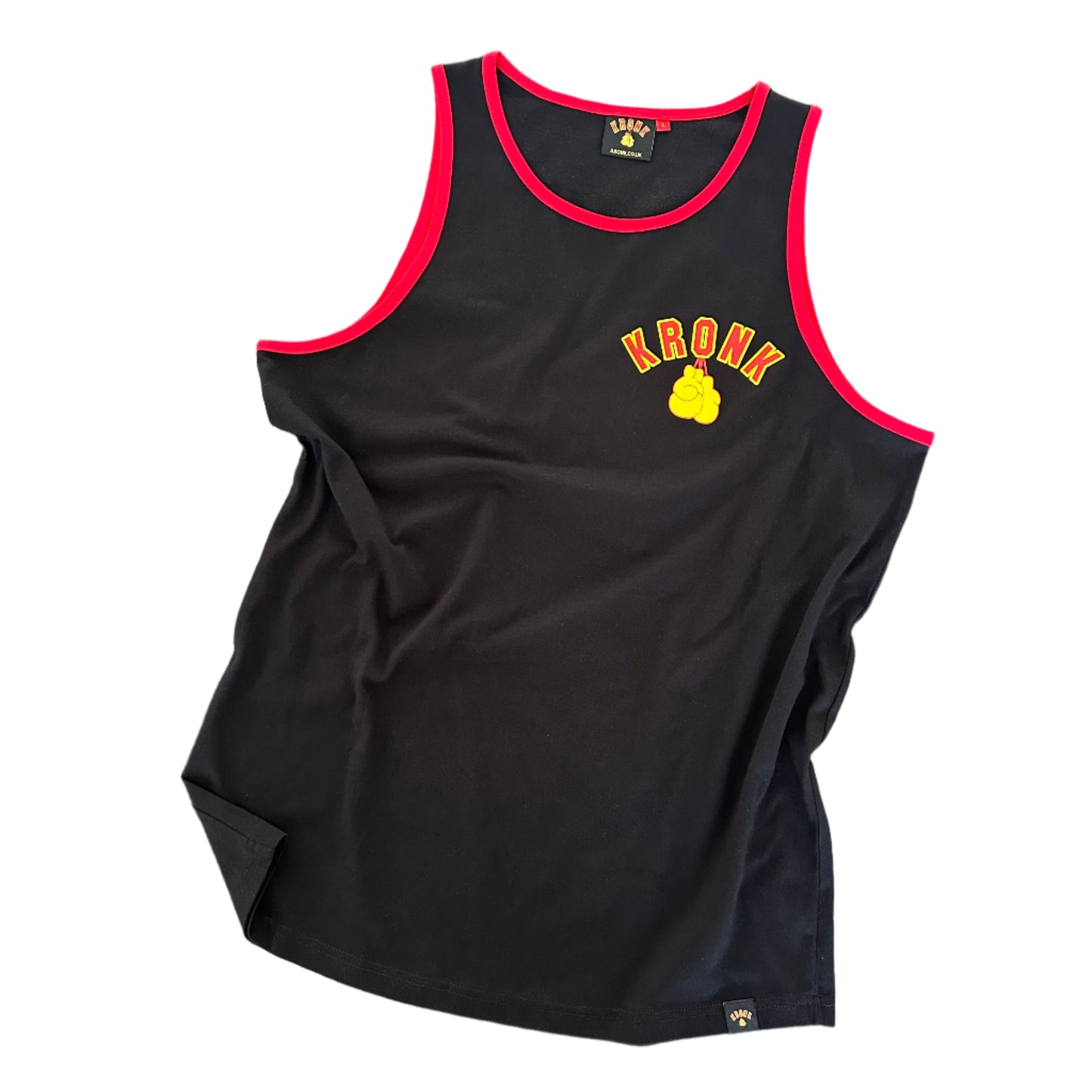 KRONK Julio Cesar Chavez Training Camp Regular Fit Cotton Vest Black
