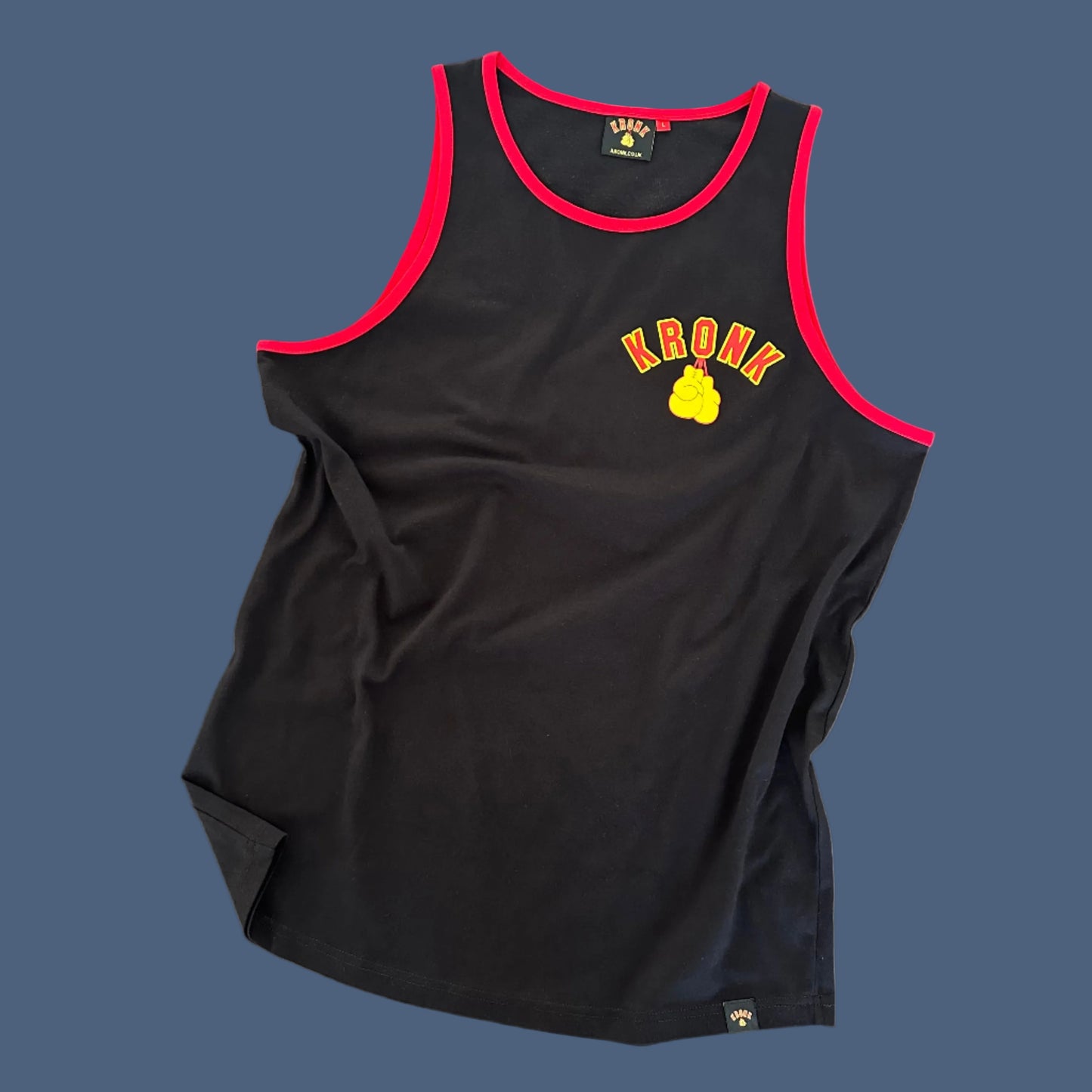 KRONK Julio Cesar Chavez Training Camp Regular Fit Cotton Vest Black