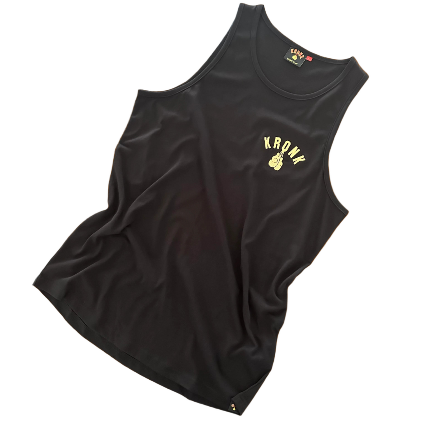 KRONK One Colour Gloves Cotton Vest Black & Gold