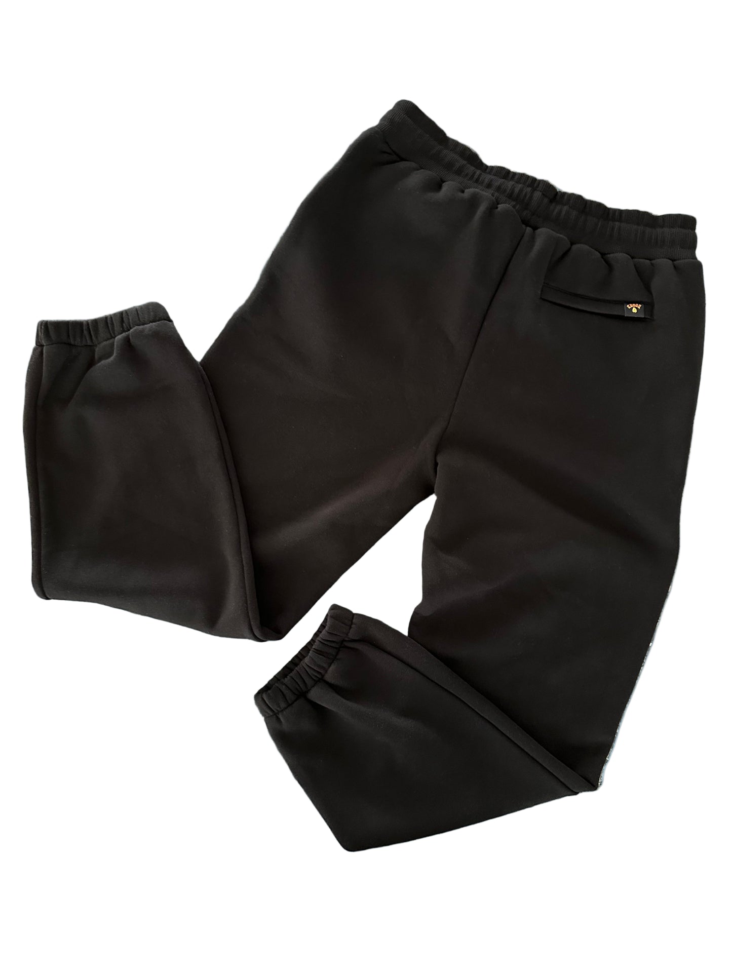 KRONK Gloves Applique Joggers Loose Fit Black Stealth