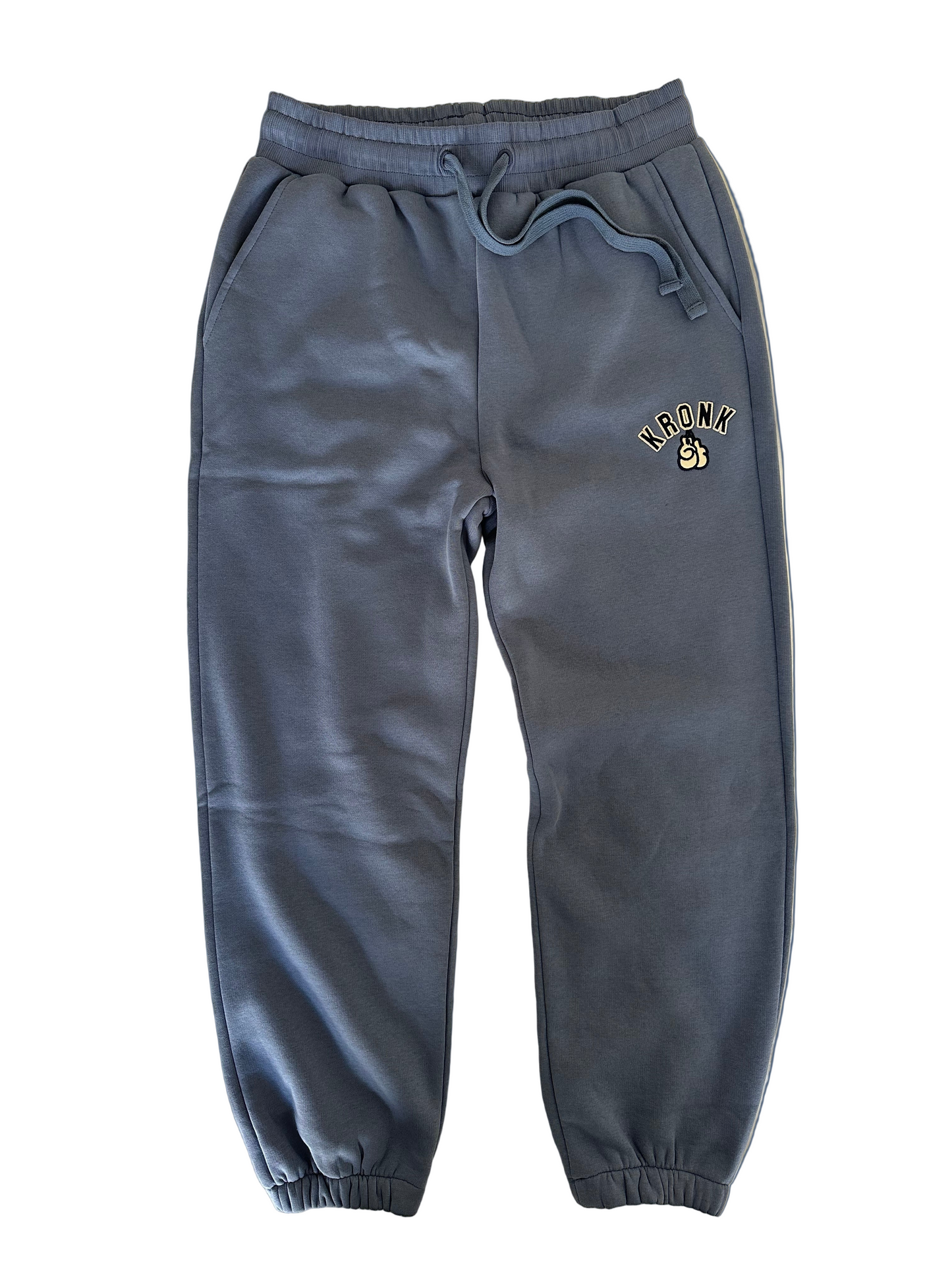 KRONK Gloves Applique Joggers Loose Fit Steel Blue