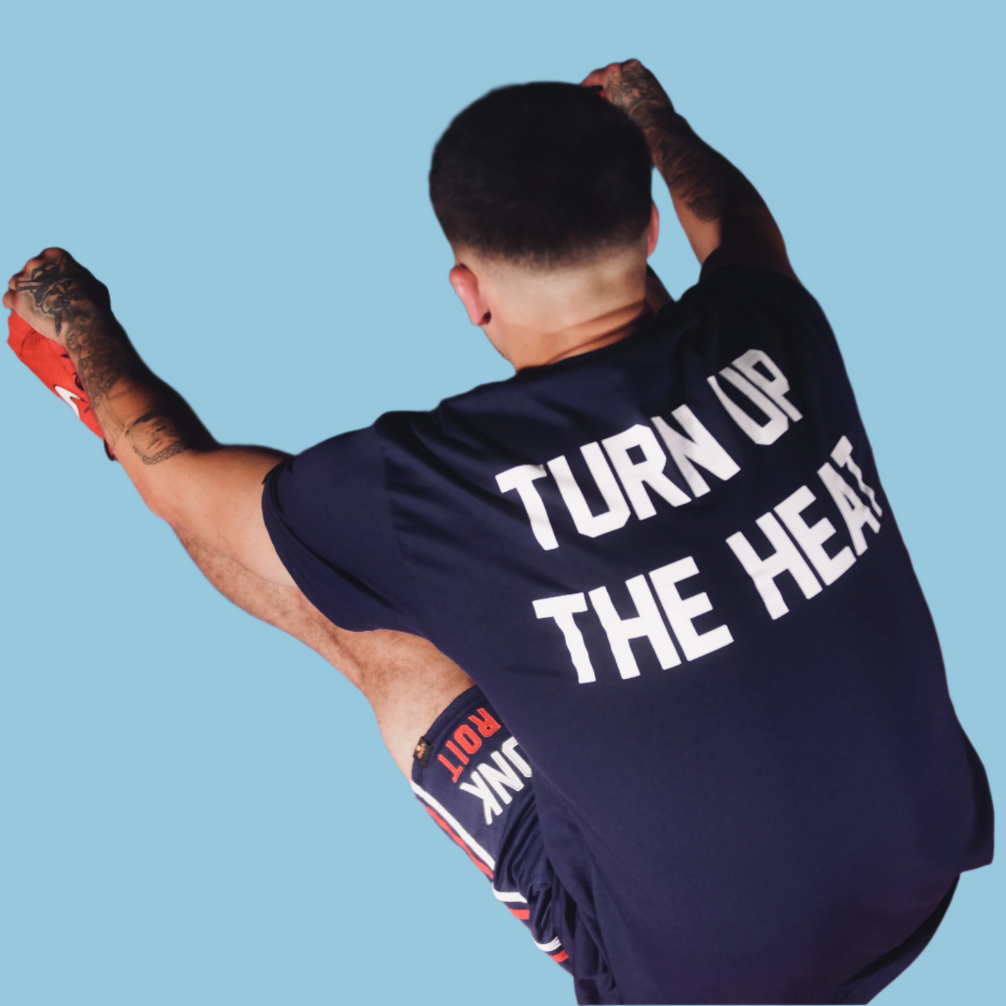 KRONK Iconic Detroit x Turn Up The Heat Regular Fit T Shirt Navy