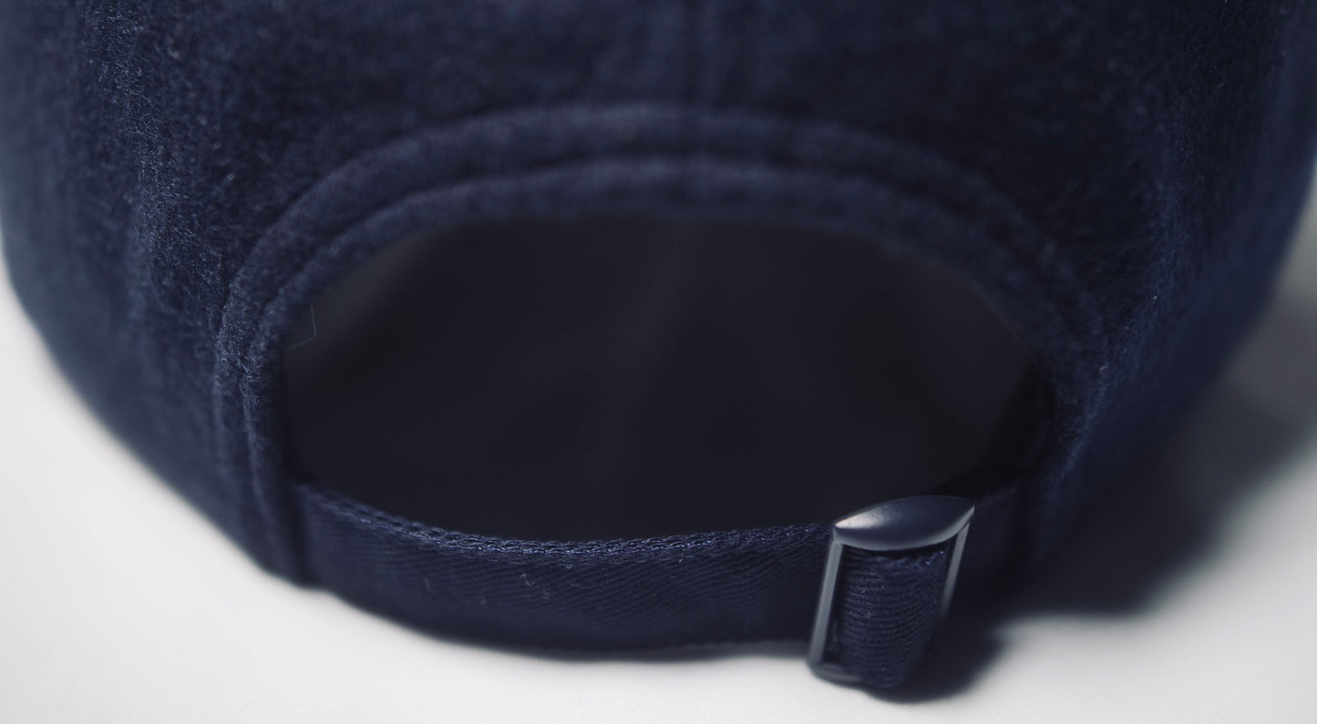 KRONK Collegiate Felt Cap: Navy with Yellow Felt Embroidery