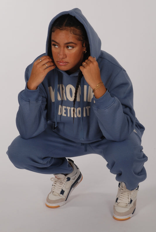 KRONKWOMEN Detroit Hoodie Loose Fit Steel Blue