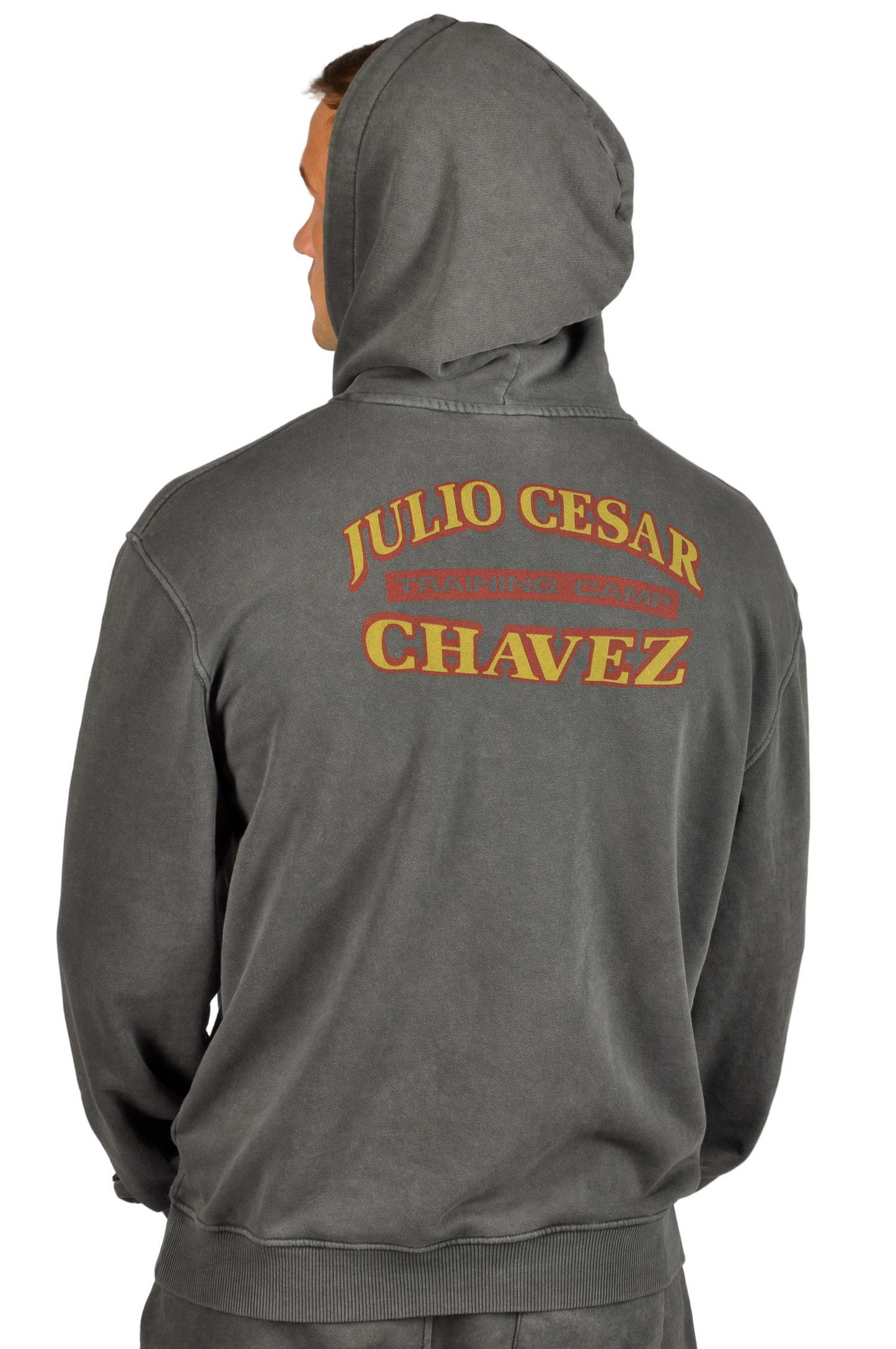 KRONK Chavez Training Camp Vintage Wash Hoodie Loose Fit Charcoal