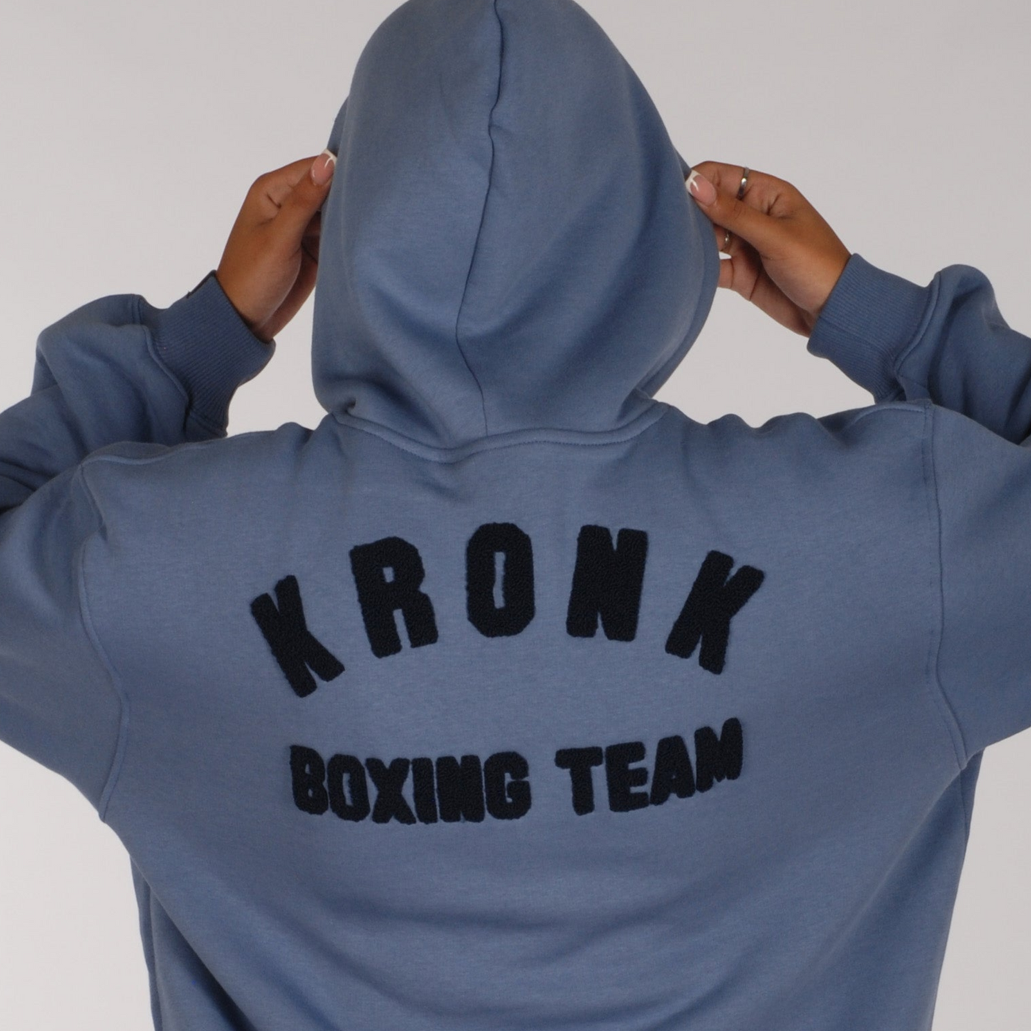 KRONKWOMEN Boxing Team Hoodie Loose Fit Steel Blue