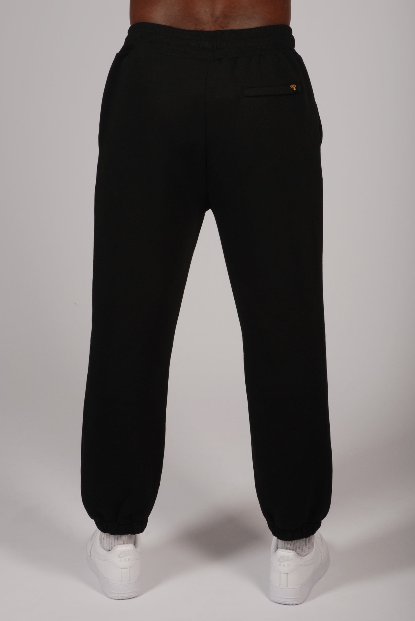 KRONK Boxing Team Towelling Applique Joggers Loose Fit Black