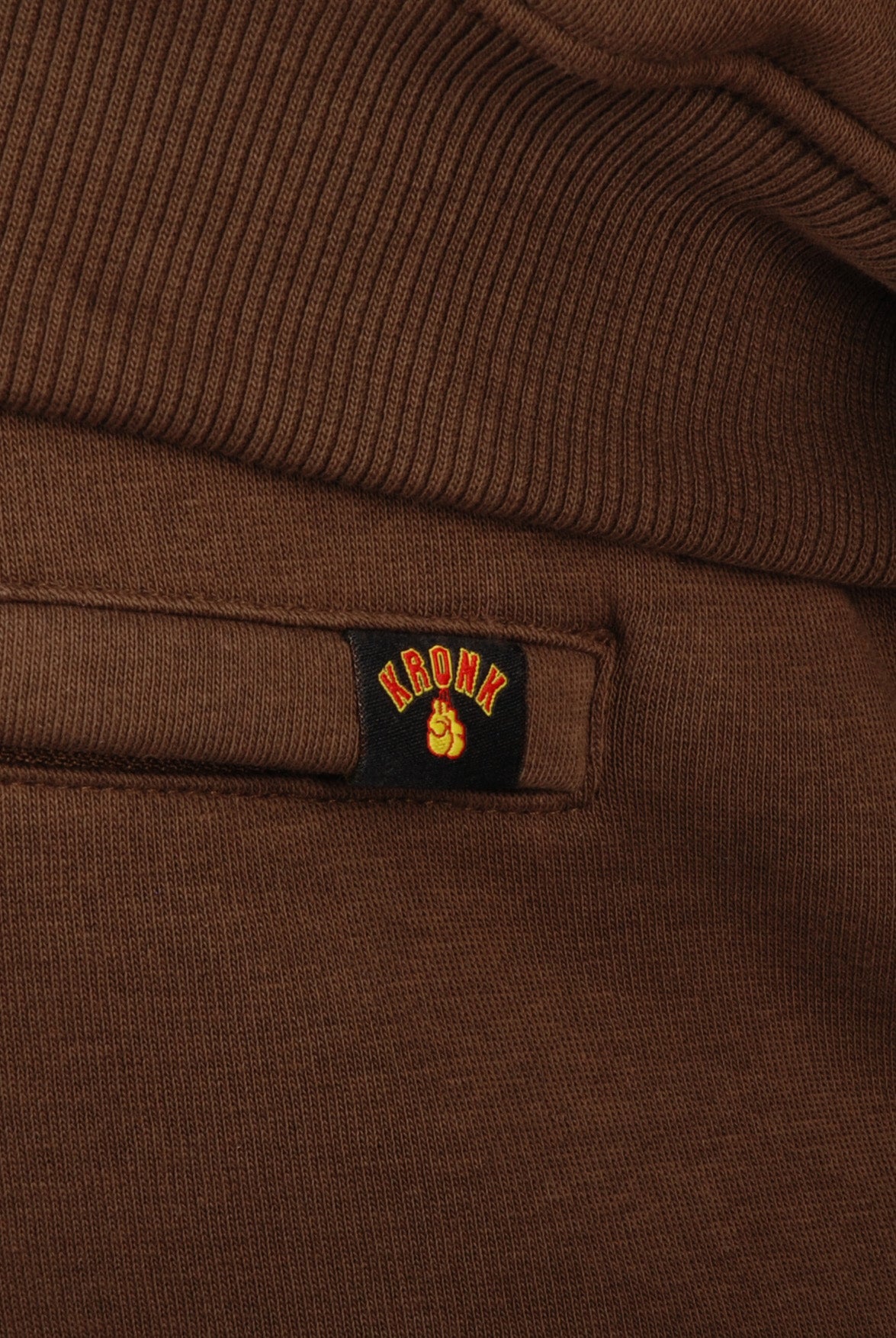 KRONK Gloves Applique Joggers Loose Fit Dark Brown