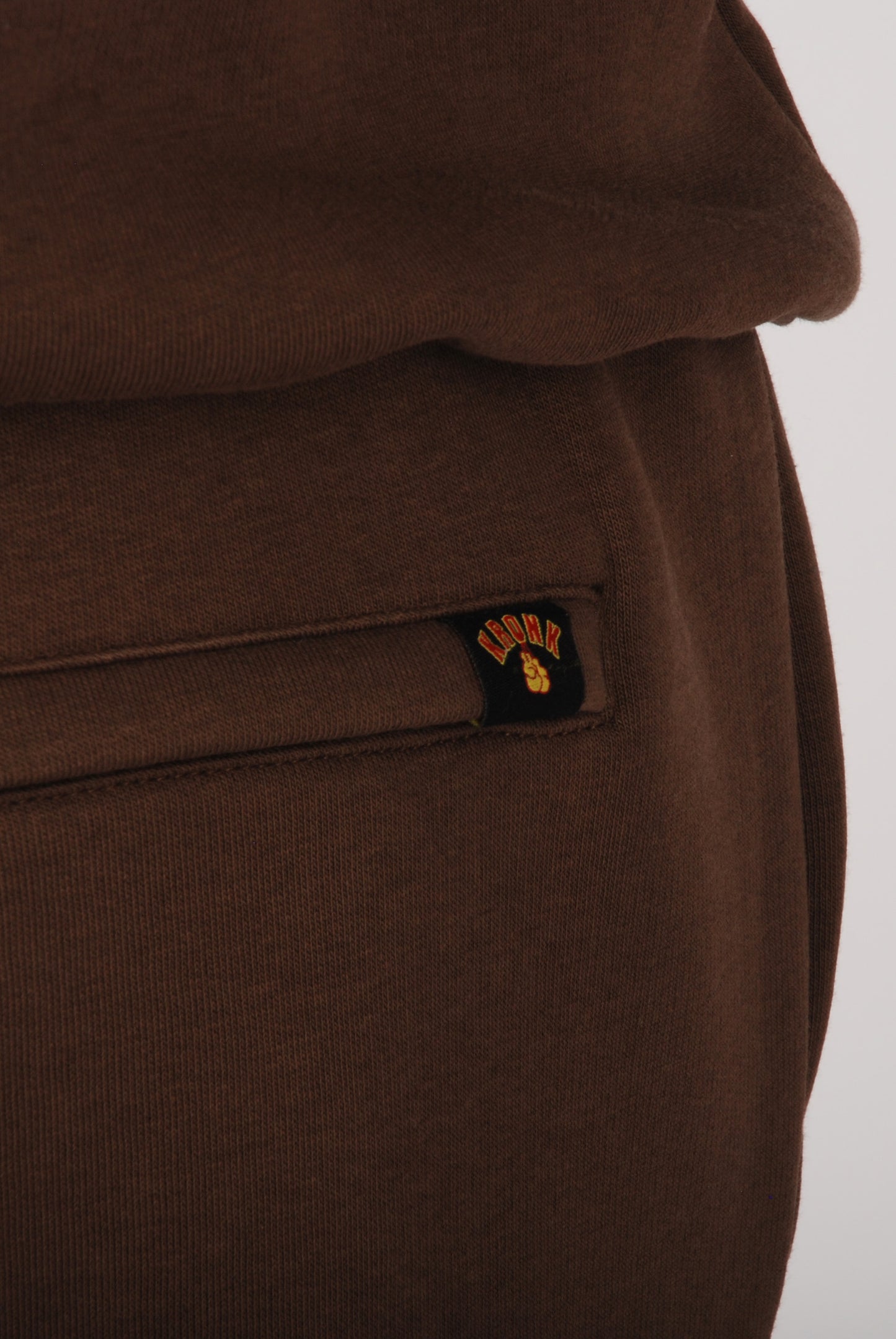 KRONKWOMEN Gloves Applique Joggers Loose Fit Dark Brown