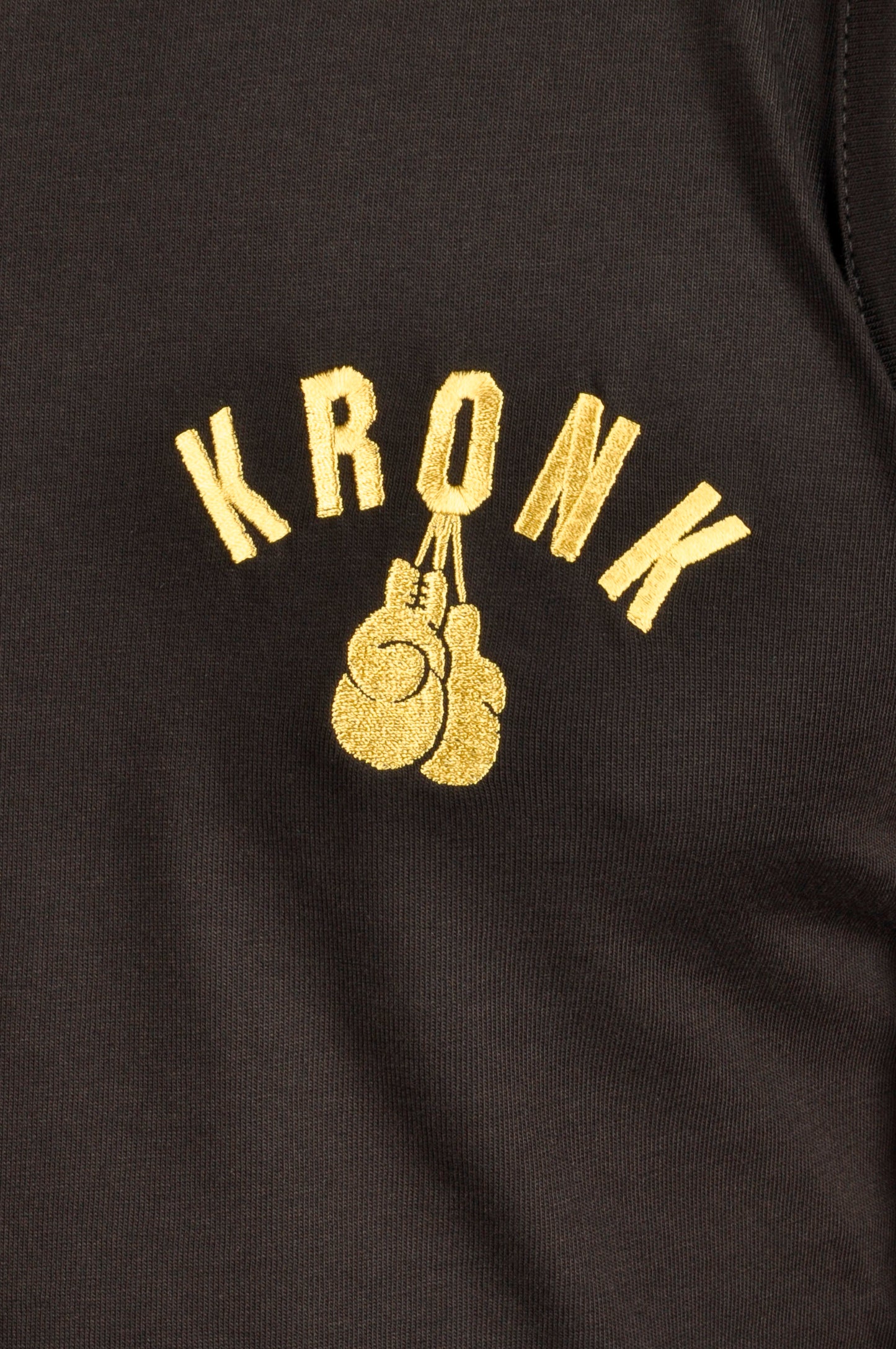 KRONK One Colour Gloves Cotton Vest Black & Gold