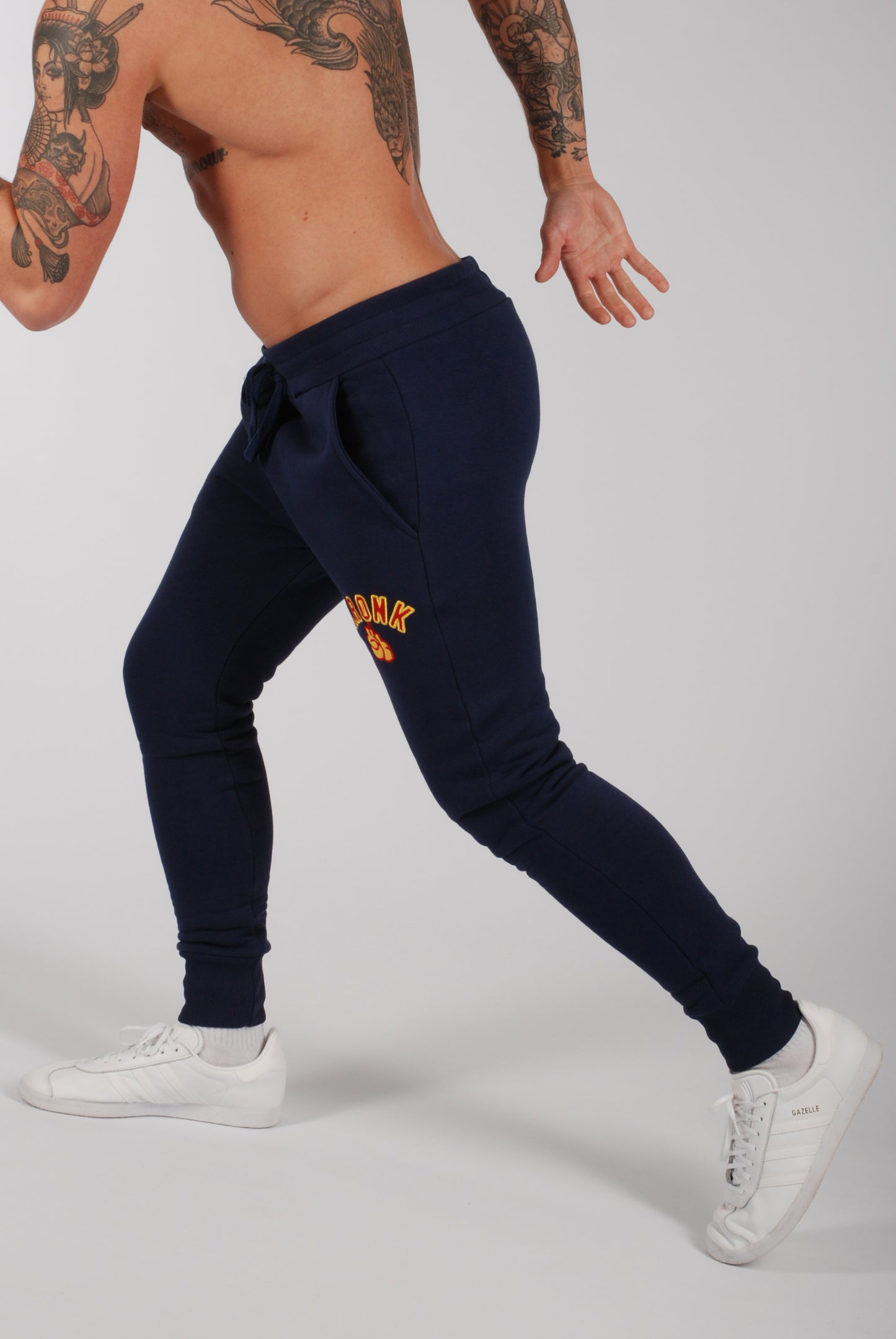 KRONK Gloves Applique Joggers Athletic Fit Navy
