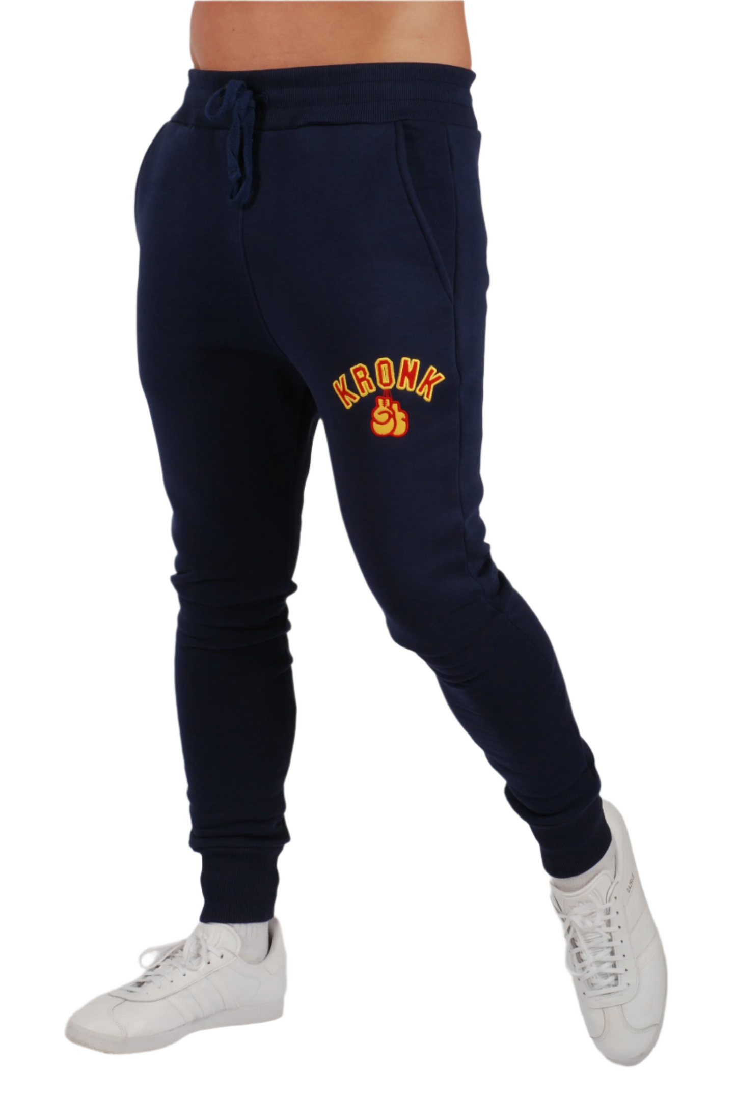 KRONK Gloves Applique Joggers Athletic Fit Navy