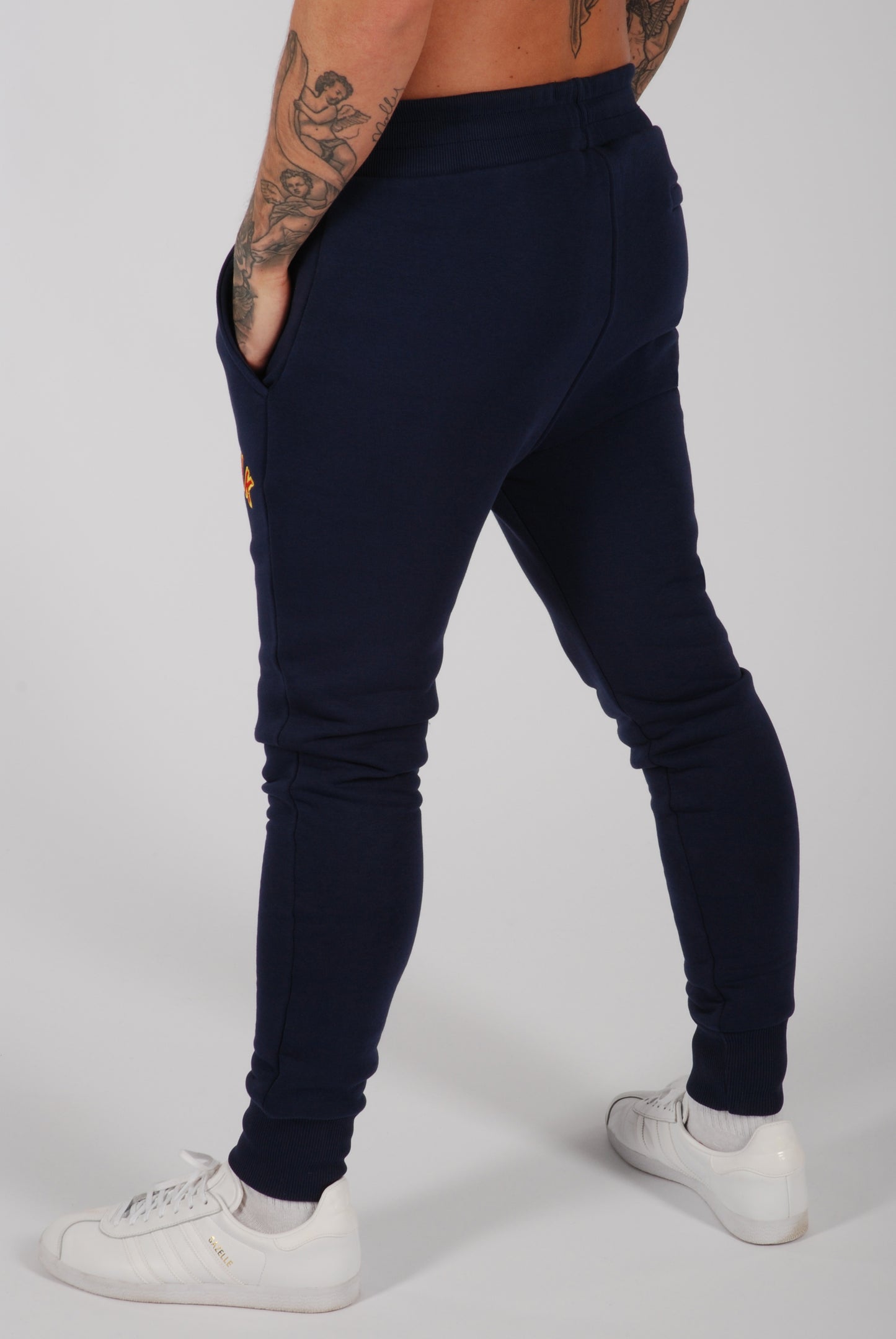 KRONK Gloves Applique Joggers Athletic Fit Navy
