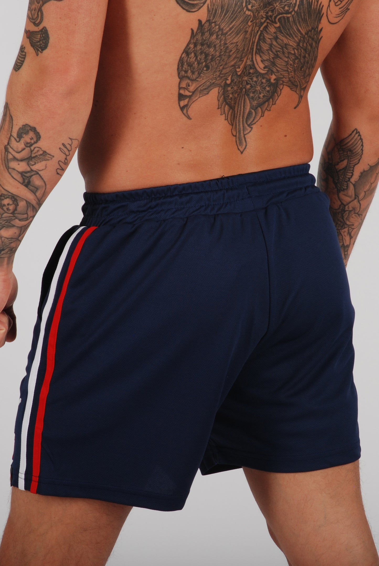 KRONK Iconic Detroit Applique Lined Shorts Navy