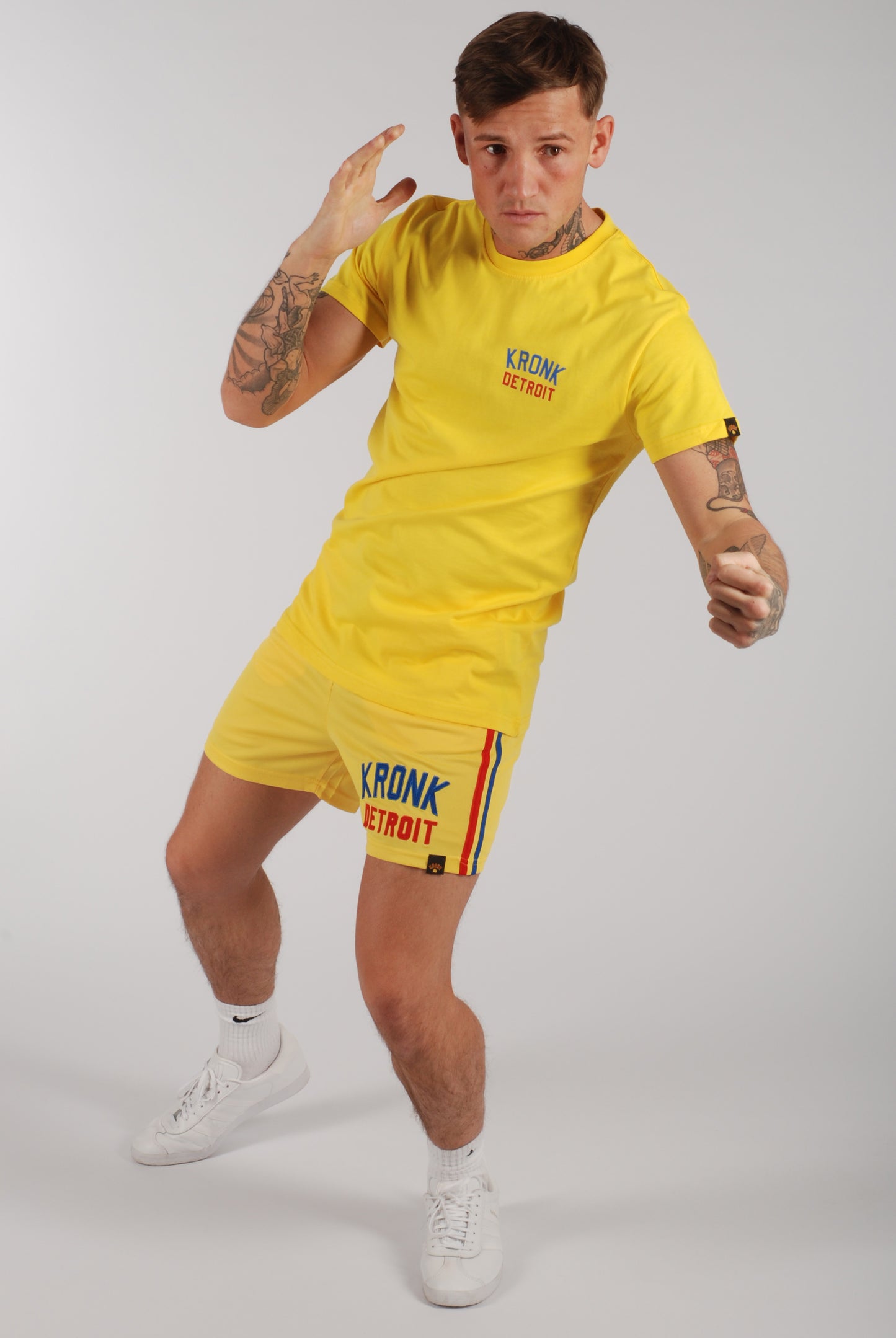 KRONK Iconic Detroit x Turn Up The Heat Regular Fit T Shirt Yellow