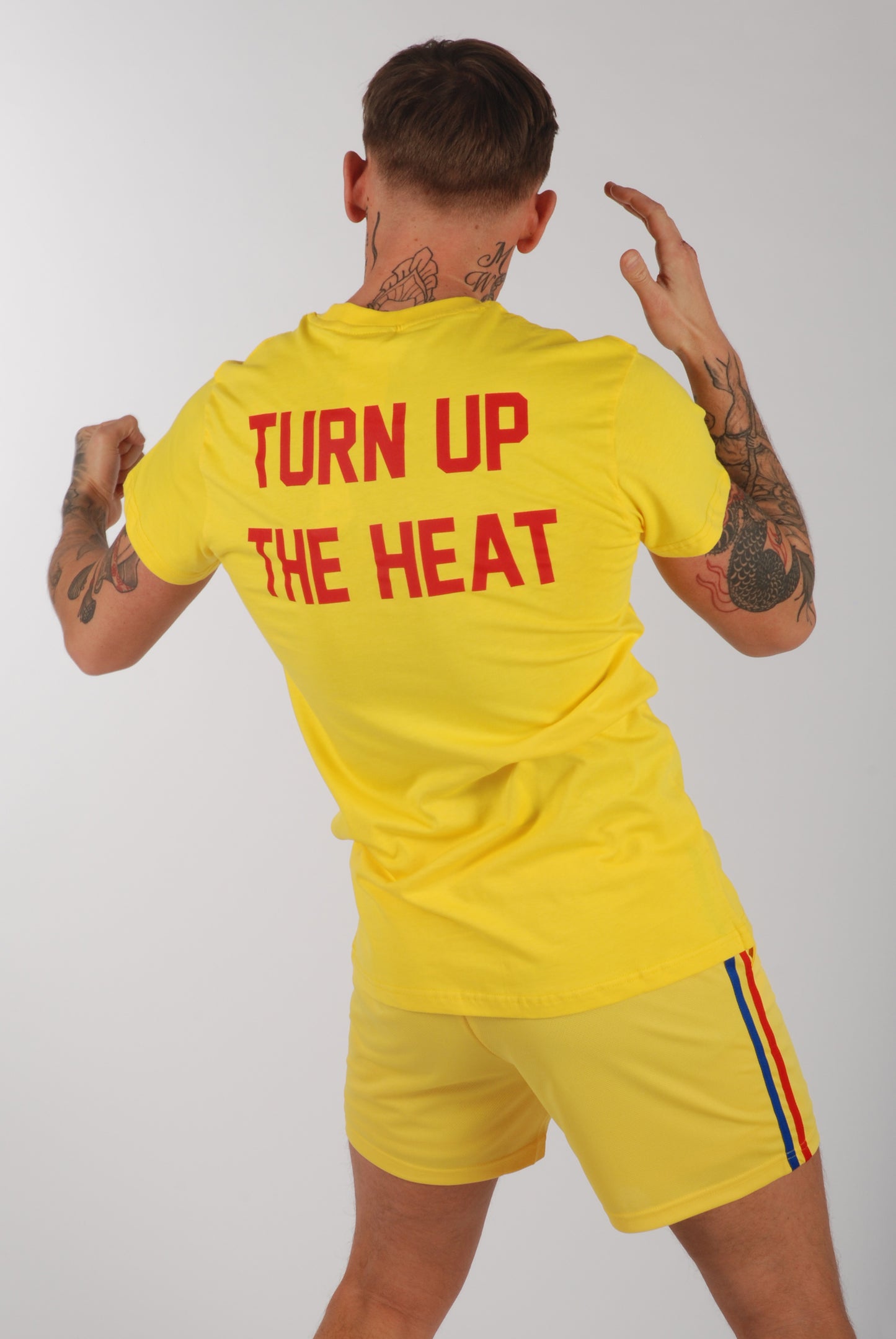 KRONK Iconic Detroit x Turn Up The Heat Regular Fit T Shirt Yellow