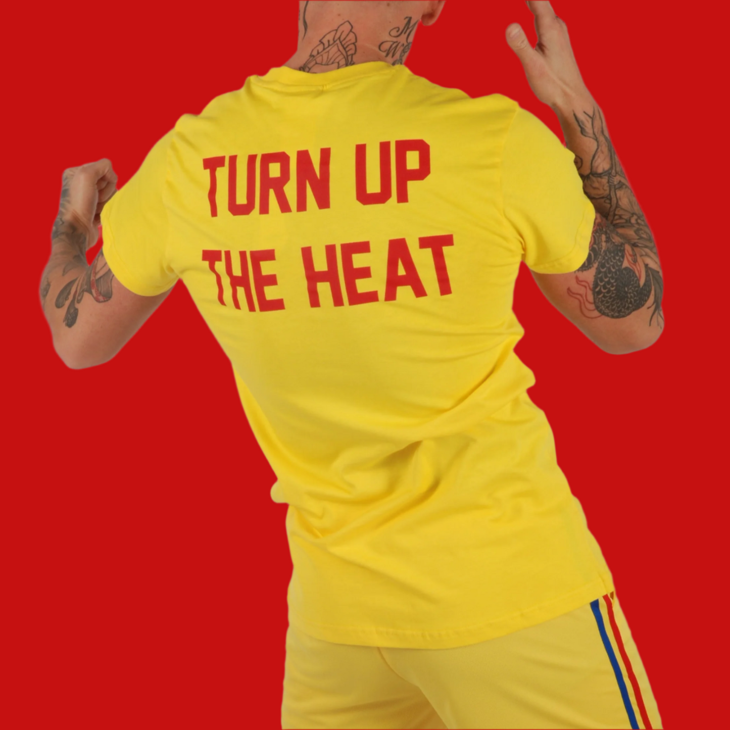 KRONK Iconic Detroit x Turn Up The Heat Regular Fit T Shirt Yellow