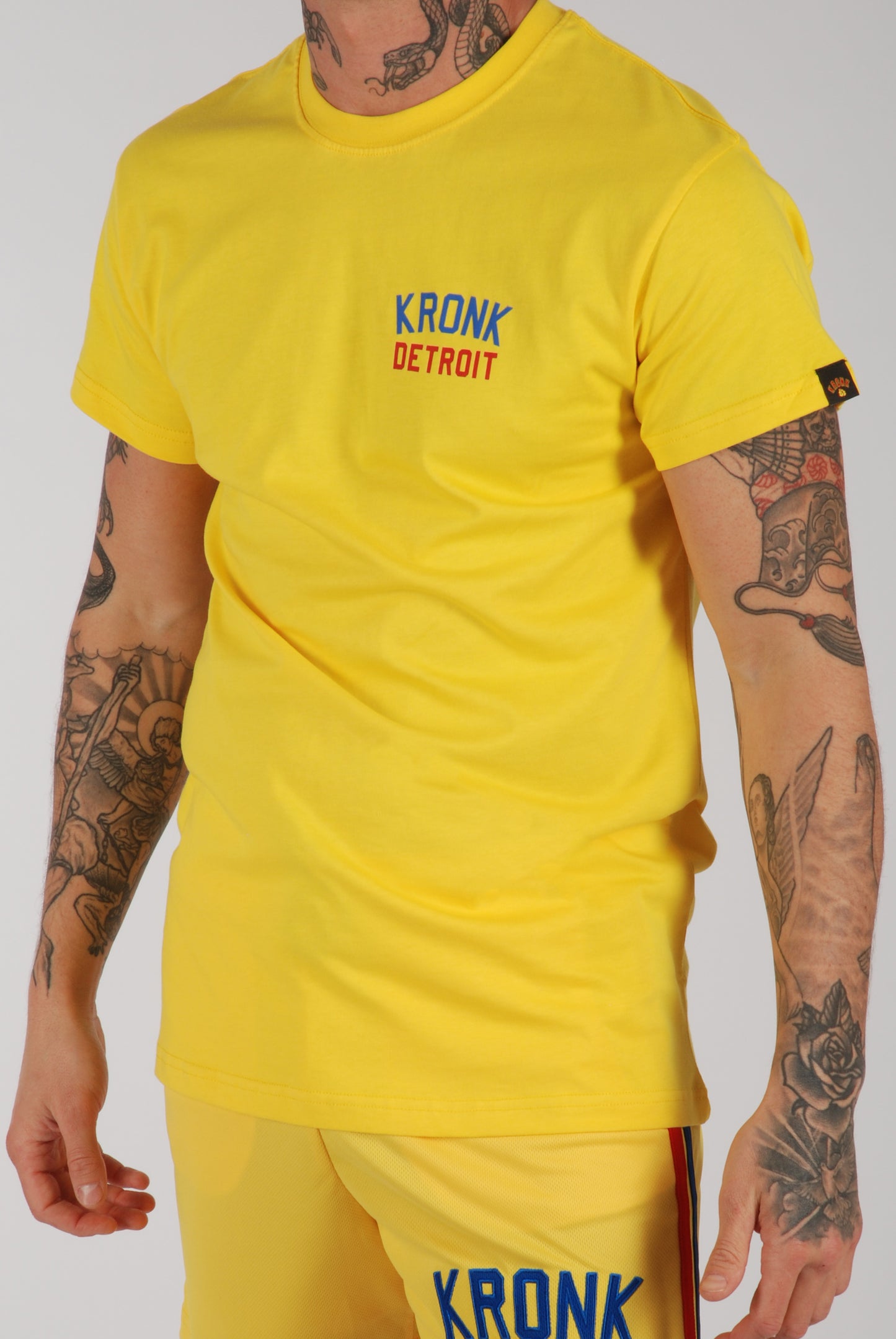 KRONK Iconic Detroit x Turn Up The Heat Regular Fit T Shirt Yellow