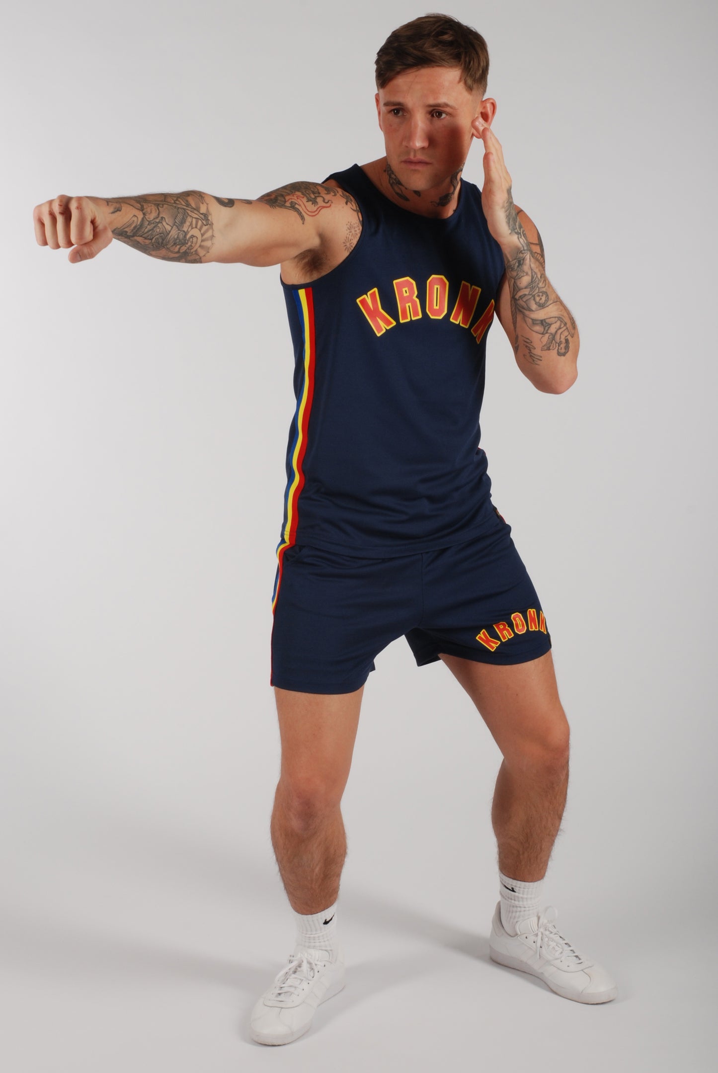 KRONK WAR Shorts Navy