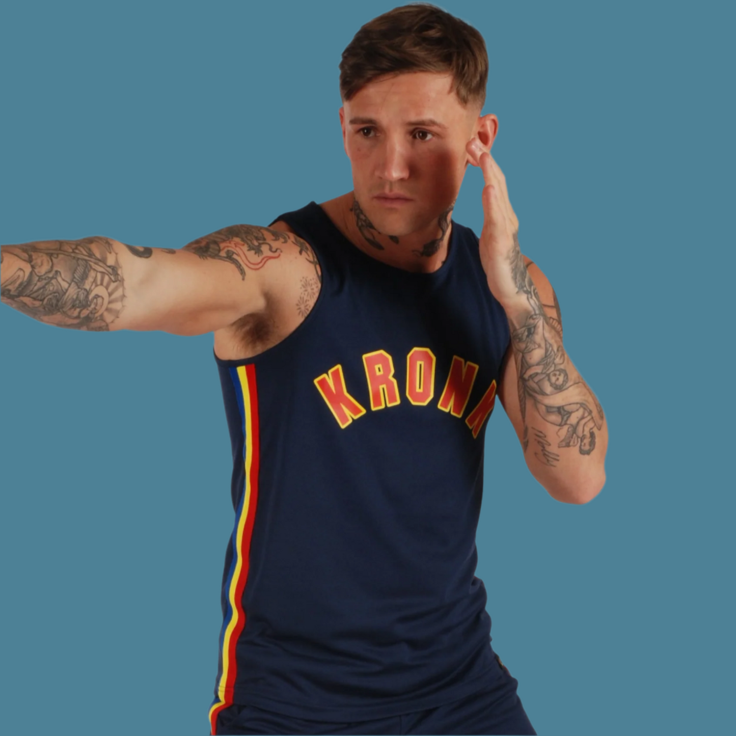 KRONK WAR Gym Vest Navy
