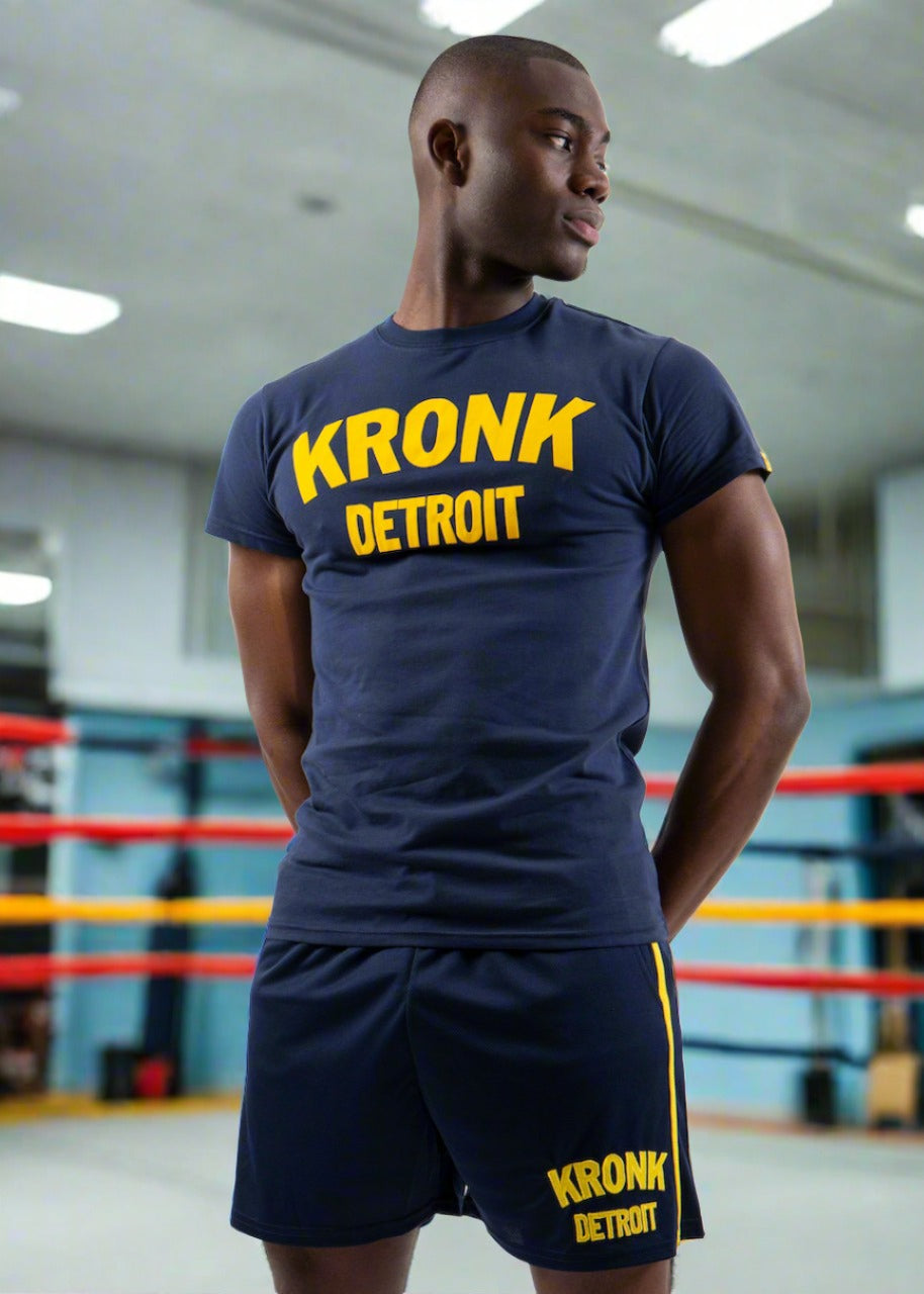 KRONK Detroit Regular Fit T Shirt Navy