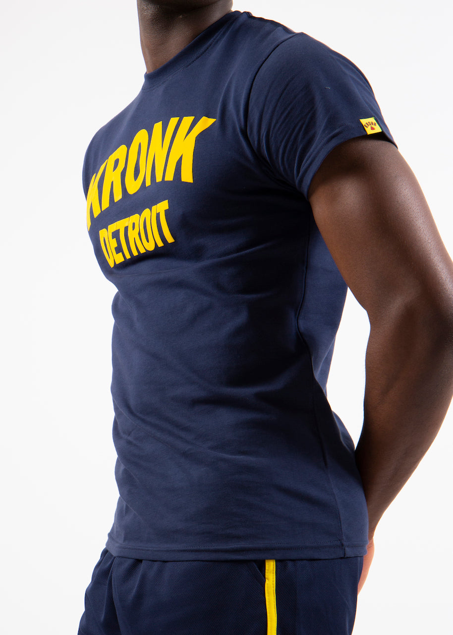 KRONK Detroit Regular Fit T Shirt Navy