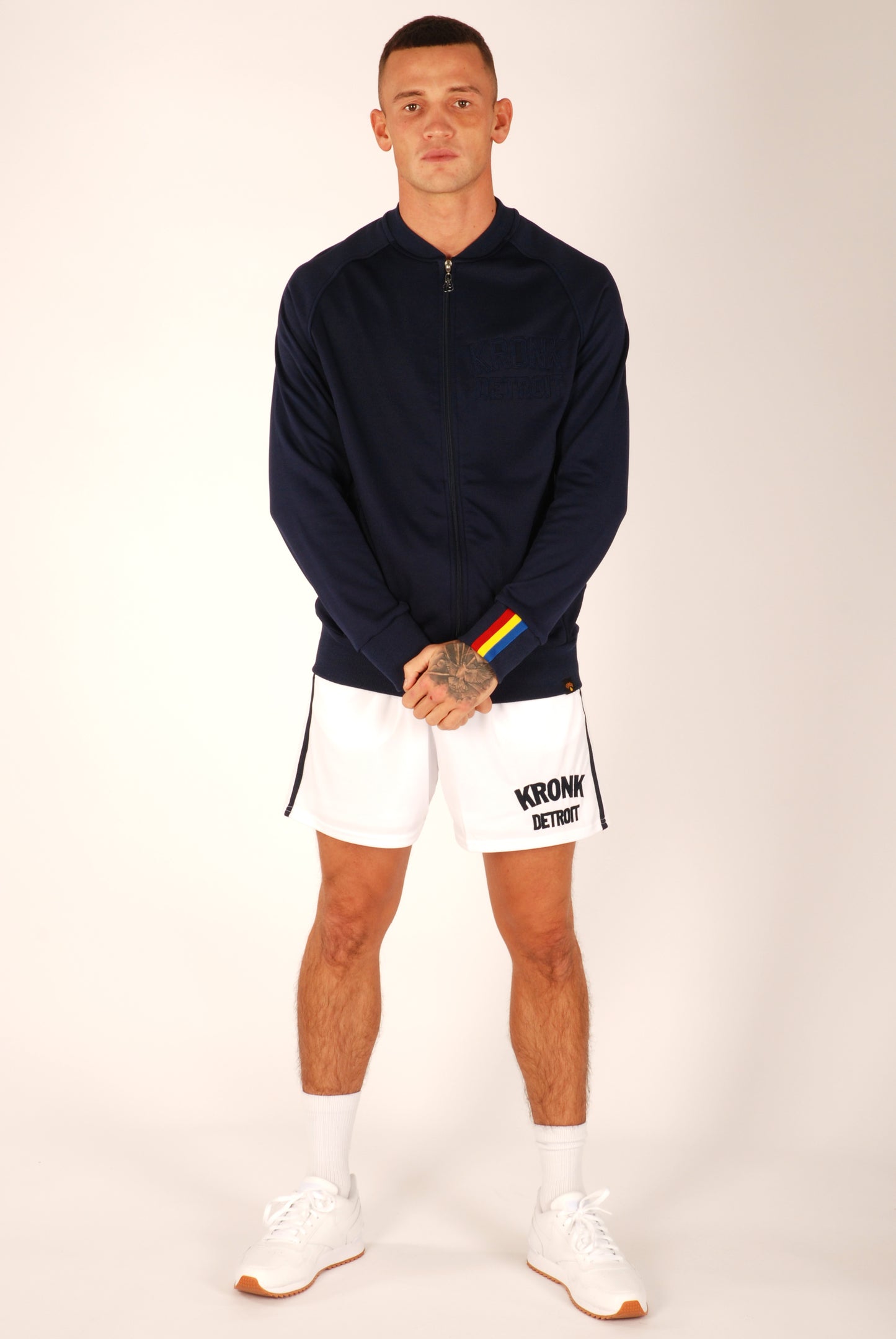 KRONK Iconic Detroit Zip Track Top Navy