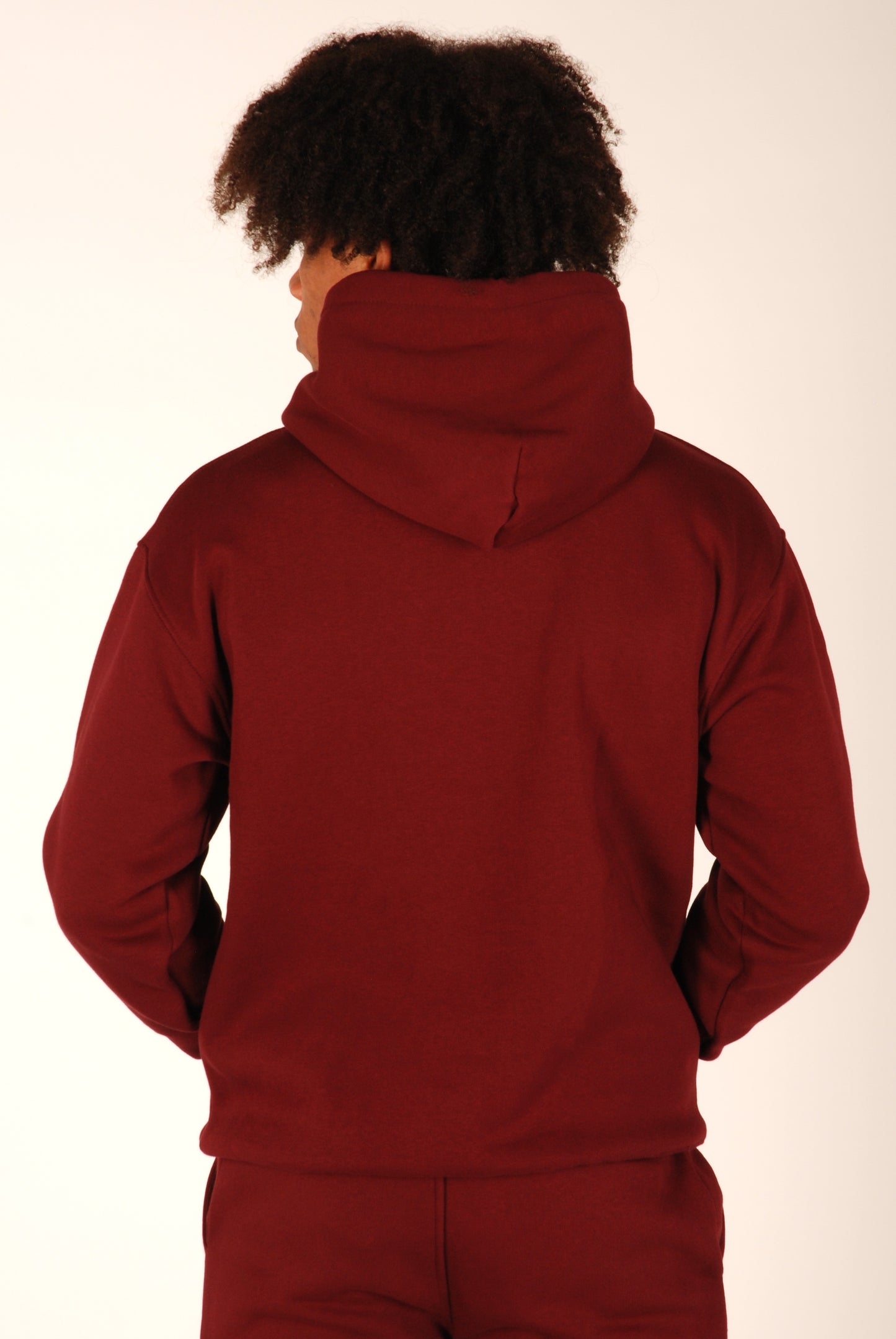 KRONK Detroit Applique Hoodie Regular Fit Maroon with White logo