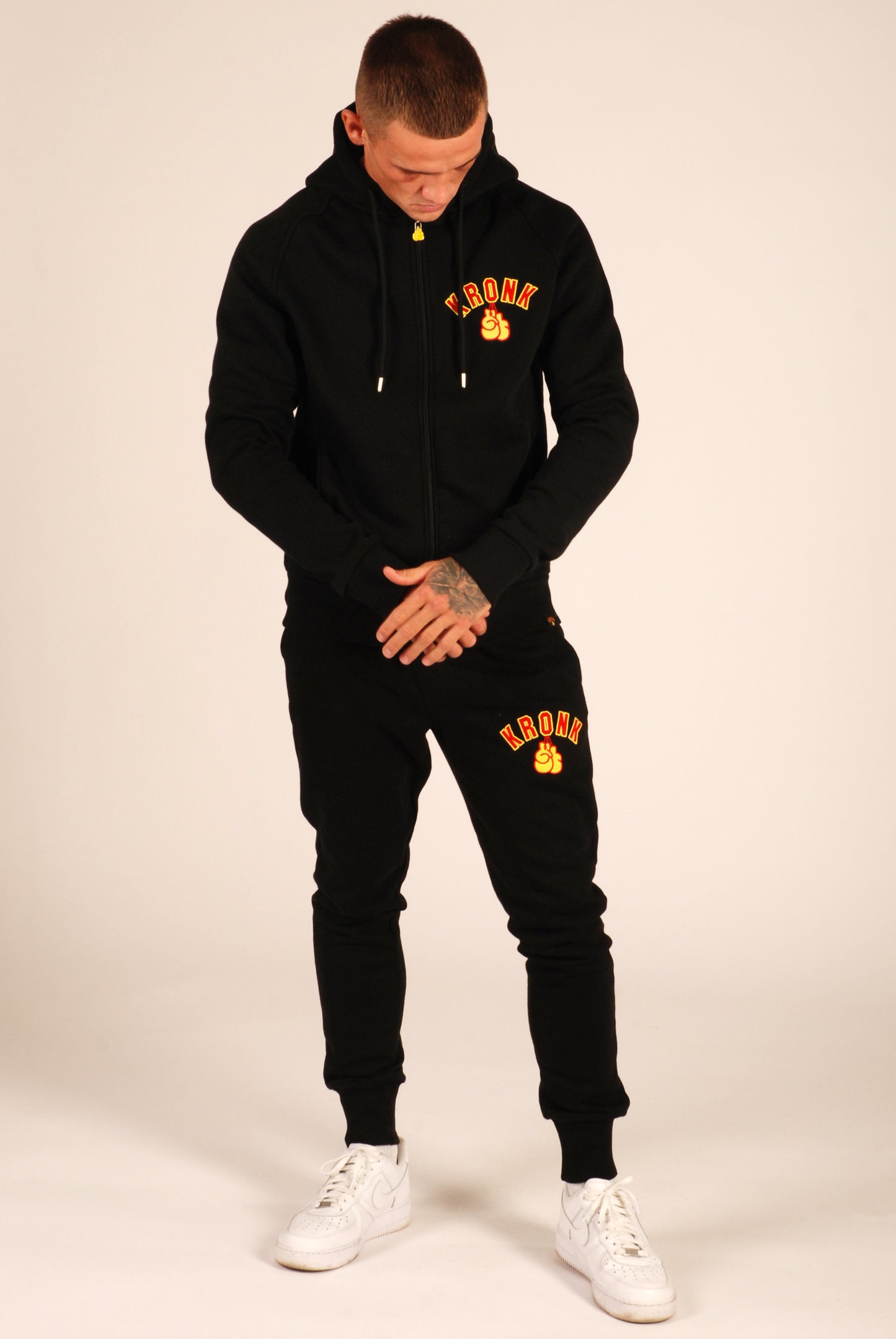 KRONK Gloves Zip Hoodie Regular Fit Black