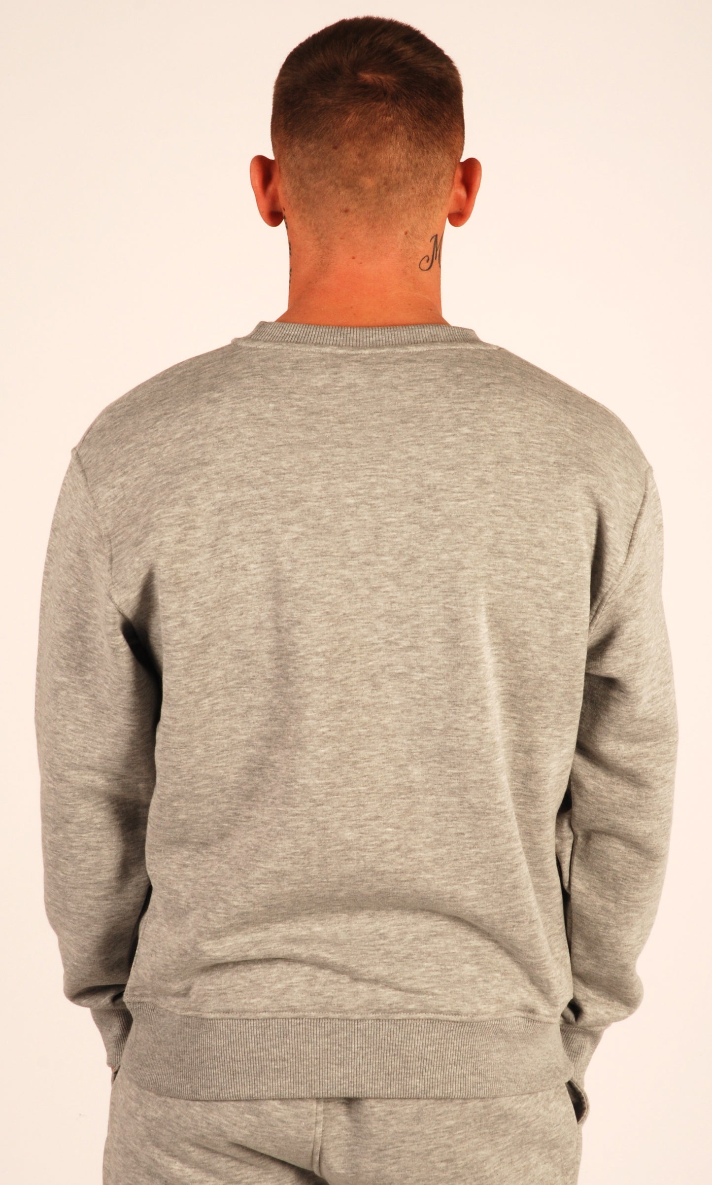 KRONK Gloves Applique Sweatshirt Loose Fit Sports Grey