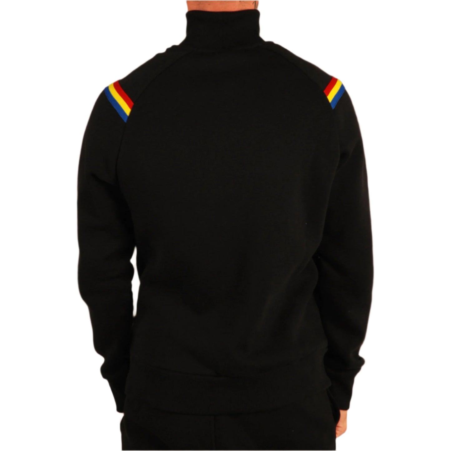 KRONK One Colour Gloves Quarter Zip Track Top Sweatshirt Black