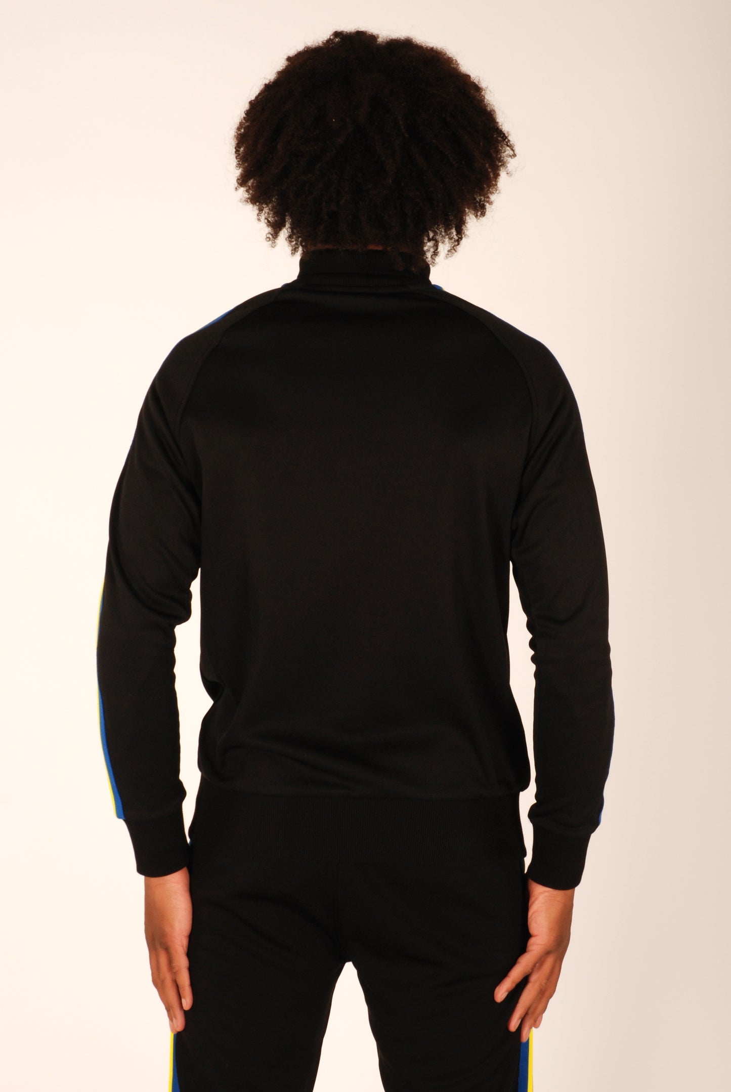 KRONK One Colour Gloves Full Zip Stripe Sleeve Track Top Black