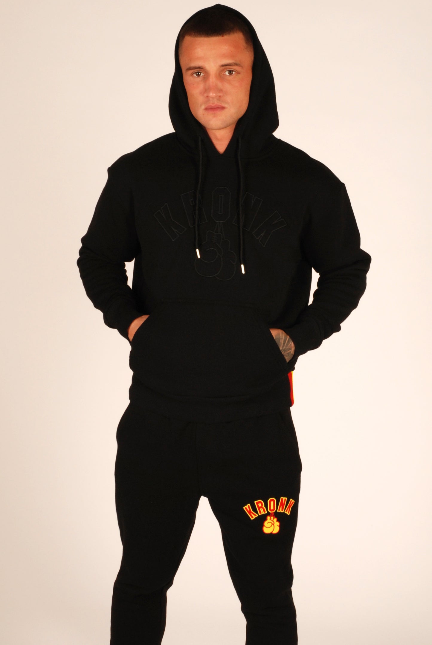 KRONK Gloves Stealth Hoodie Regular Fit Black