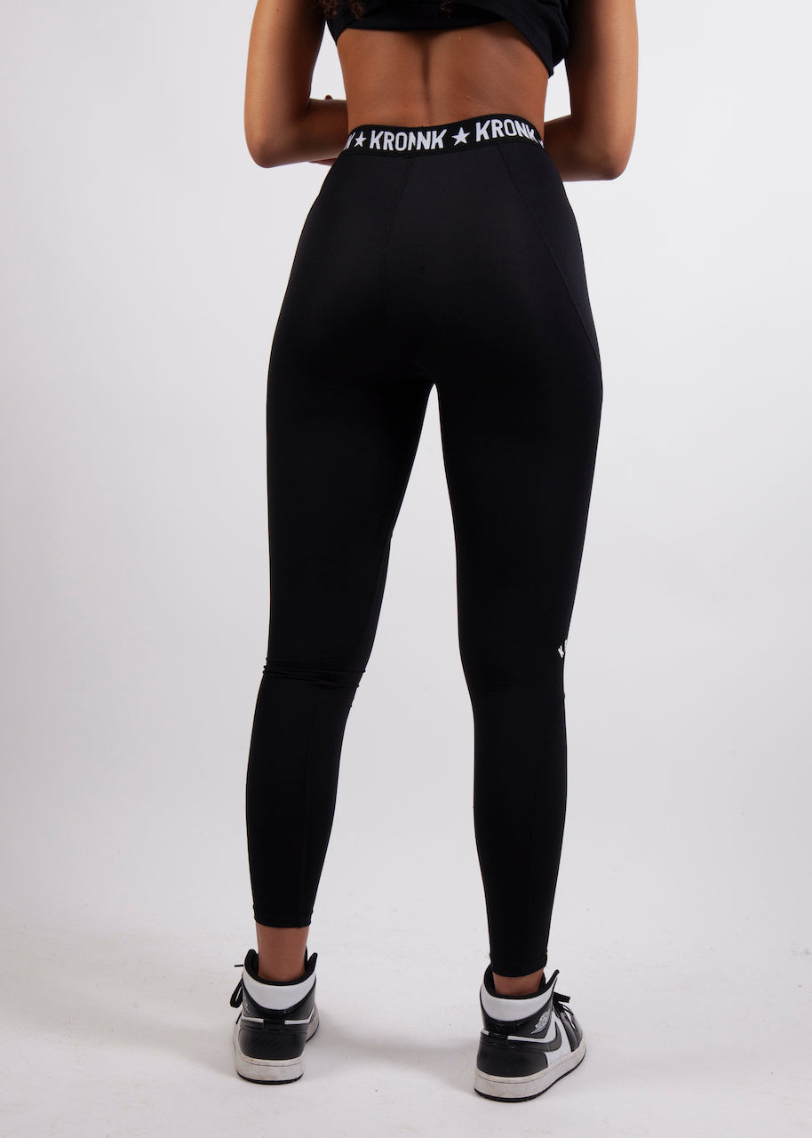 KRONKWOMEN Intensity Mid Rise Sports Leggings Black