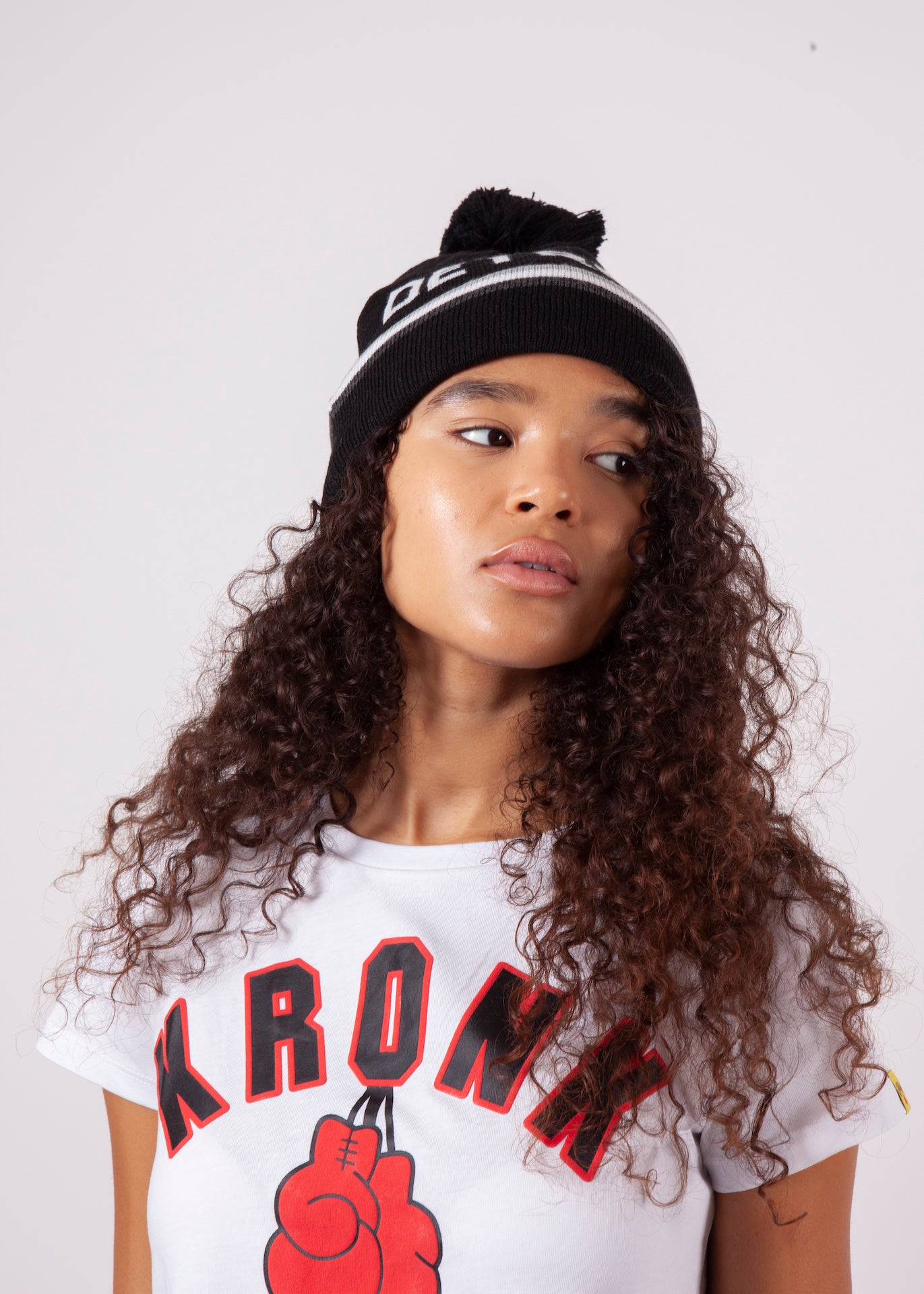 KRONK Gloves Cropped T Shirt White