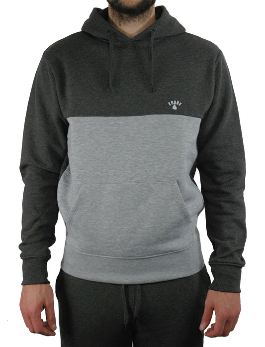 KRONK Premium Fleece Pullover Hoodie Regular fit Charcoal/Grey Melange