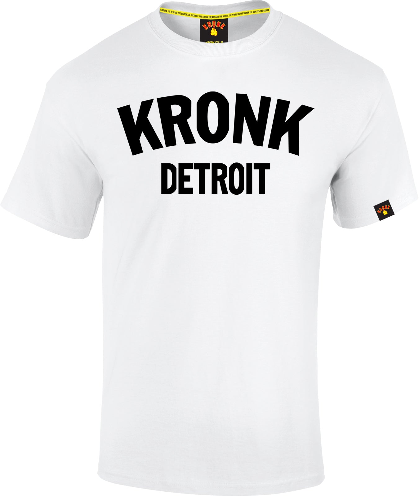 KRONK Detroit T Shirt White with Black logo