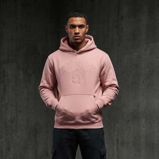 KRONK Gloves Applique Hoodie Loose Fit Pink